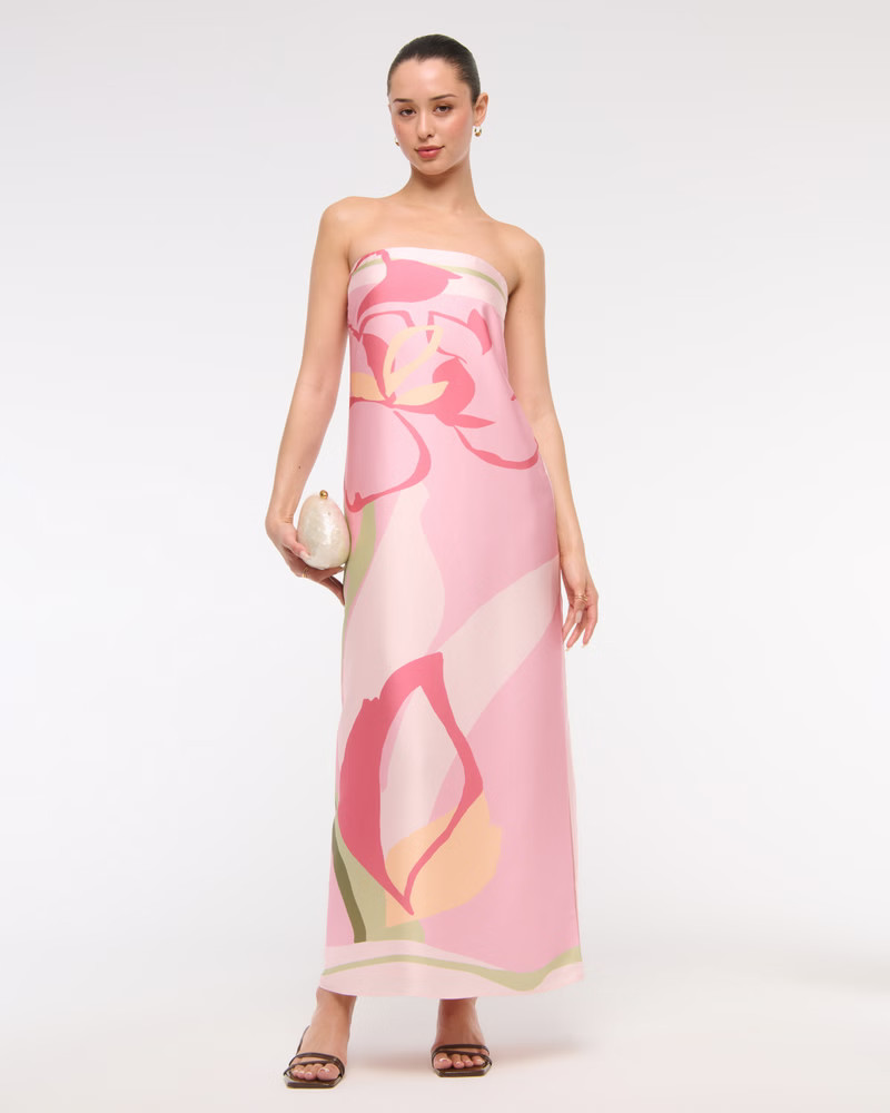 The A&F Julia Strapless Slip Maxi Dress | Abercrombie & Fitch (US)