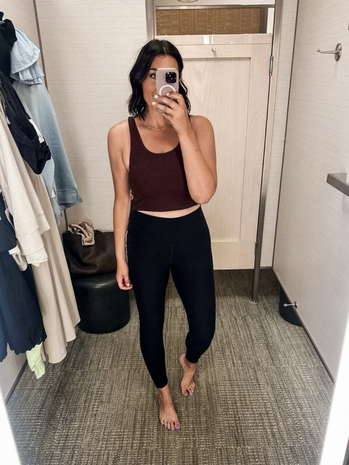 If I was looking for some lounge leggings, it would be these. I actually have these from years past! They are super soft and stretchy. For me, I like my leggings to have a bit more structure and compression and these just don’t. They can’t be bothered. But if you like a really soft legging, this is the one! I’m in the medium, TTS.

The whole Restore line from Zella feels like this and I’m not mad at it. I like the sports bra too but it’s a relaxed support, not a ton there. They just kind of sit in there, which can be nice but not for a ton of activity. I’m in the large.

#LTKFindsUnder100 #LTKOver40 #LTKActive