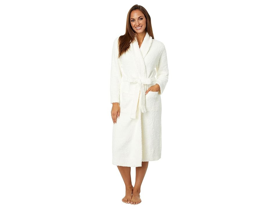 Barefoot Dreams CozyChic(r) Solid Robe Women's Robe Pearl : 1 (US 4-8), Polyester | Zappos