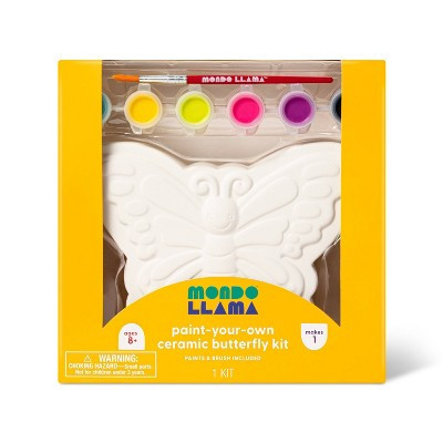Paint-Your-Own Ceramic Butterfly Craft Kit - Mondo Llama™: DIY Art Kit with Paint & Brush, Ages 8+ | Target
