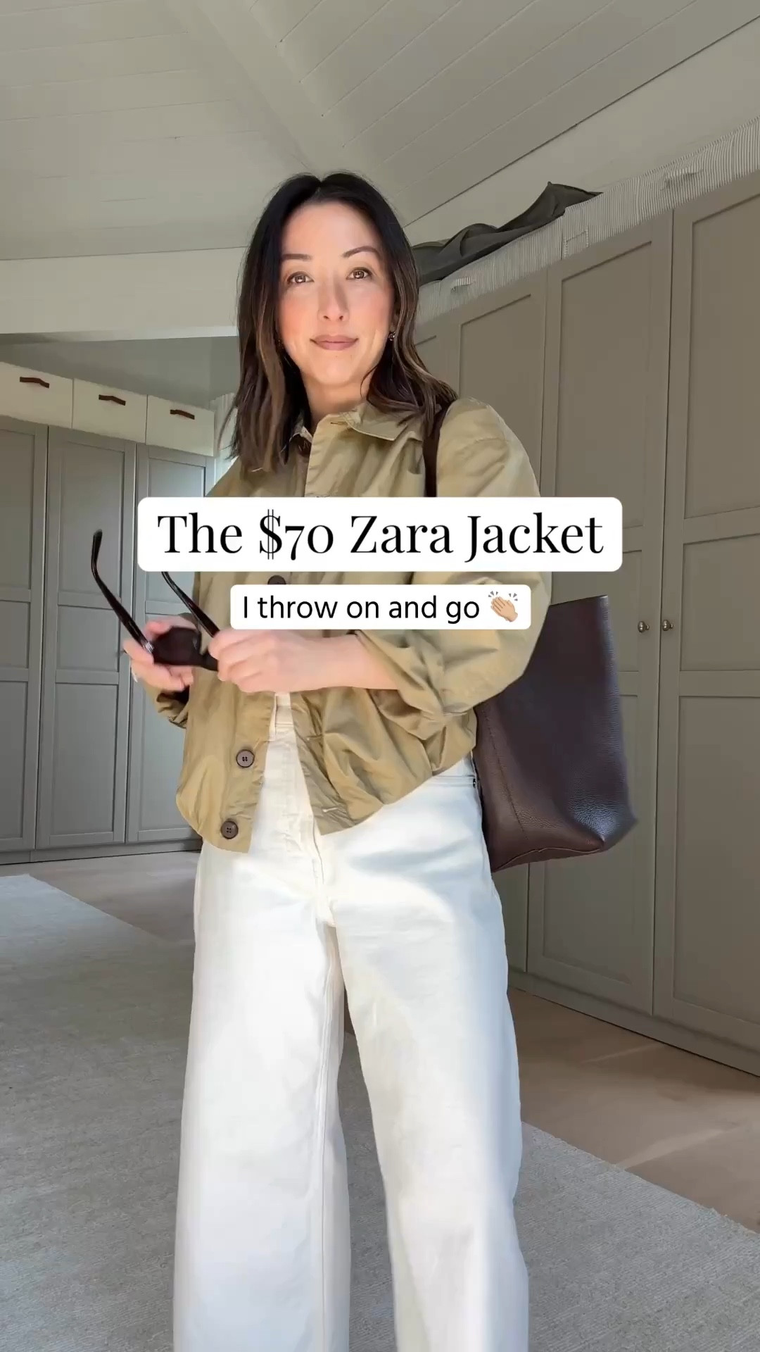 The $70 Zara jacket that you can throw and go. Simple, effortless. 

Zara jacket xs
Kule tee medium
Everlane curve jean 26, cut hems
Loeffler Randall flats 5.5
Quince bag
Celine sunglasses 
Electric Picks earrings
Dorsey James necklace 15”

Spring outfits 2026, petite style 

#LTKPetite #LTKmomlife #LTKootd