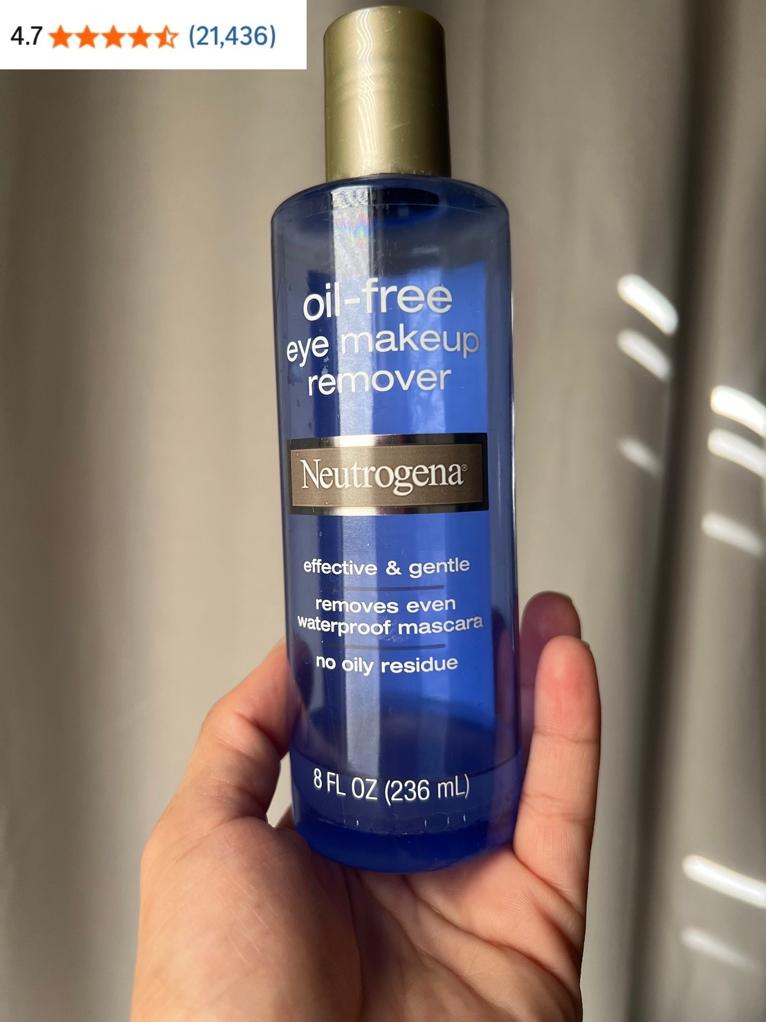 Neutrogena Gentle Oil-Free Eye Makeup Remover

My go-to eye makeup remover! Effective, gentle, and budget-friendly! 💙

#LTKmomlife #LTKBeauty #LTKselfcare