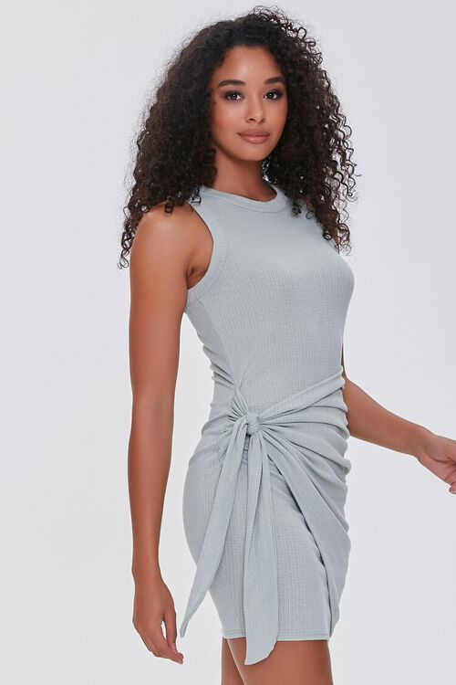 Ribbed Knit Tie-Front Tank Dress | Forever 21 (US)