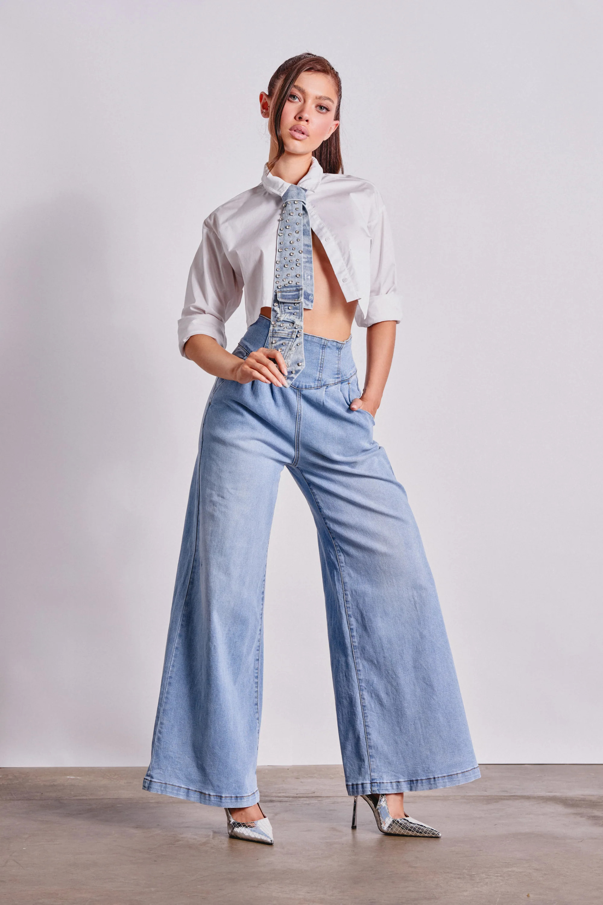 JENNY WIDE LEG DENIM | AKIRA