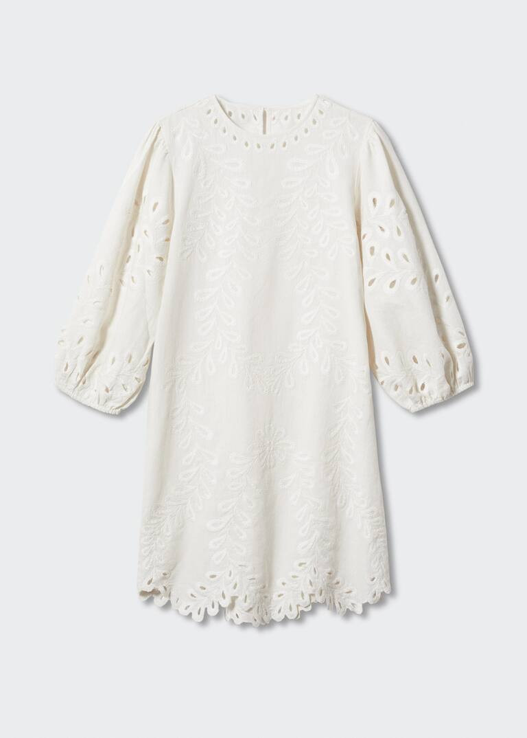 Embroidered openwork dress -  Women | Mango USA | MANGO (US)
