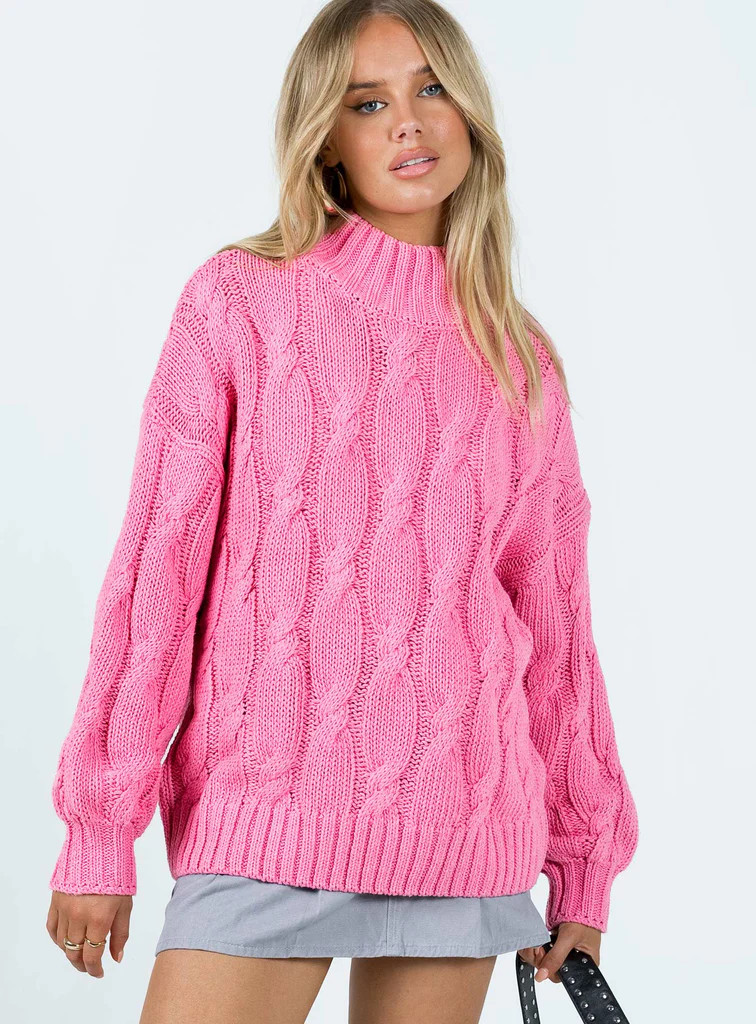 Jendi Sweater Pink | Princess Polly US