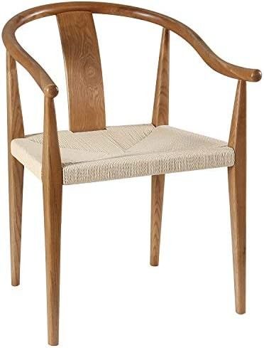 Amazon Brand – Stone & Beam Wishbone Dining Chair with Arms, 21.9"W, Ash Wood, Natural Finish | Amazon (US)