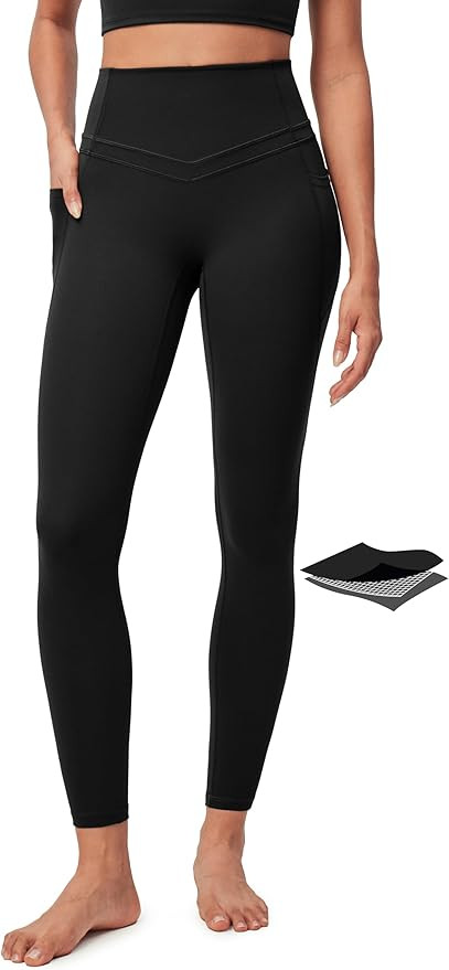 IUGA Compression Leggings with Pockets for Women Tummy Control Leggings No Front Seam Workout Hig... | Amazon (US)