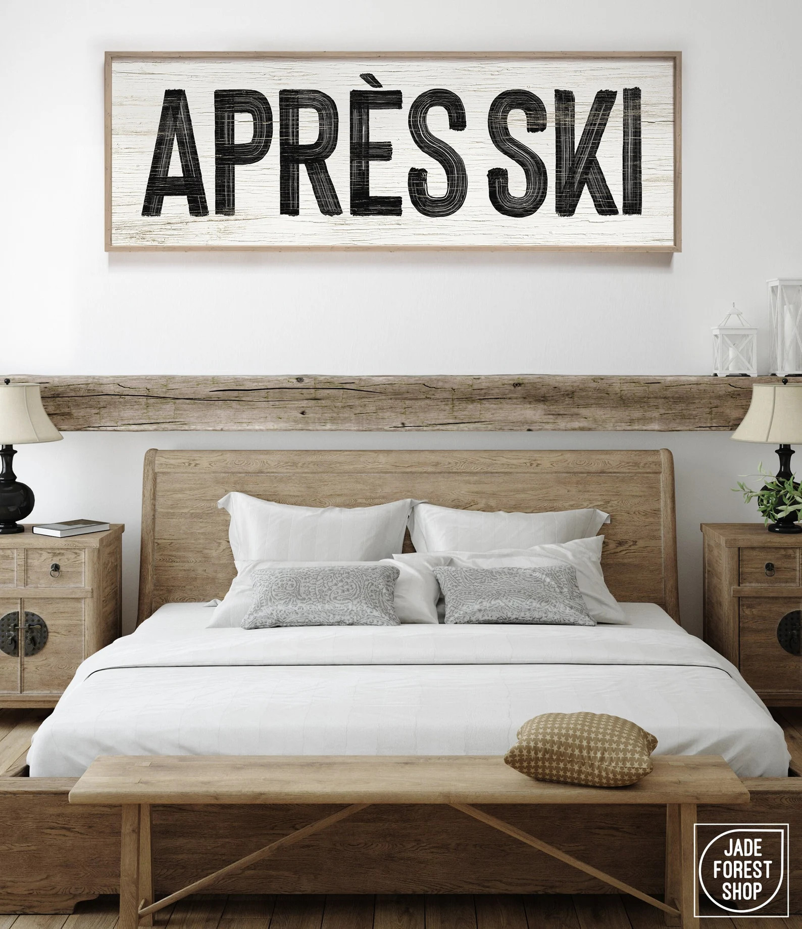 APRES SKI Sign in White and Black, Faux Weathered Wood, Seasonal Wall Art, Apres Ski Wall Print, ... | Etsy (US)