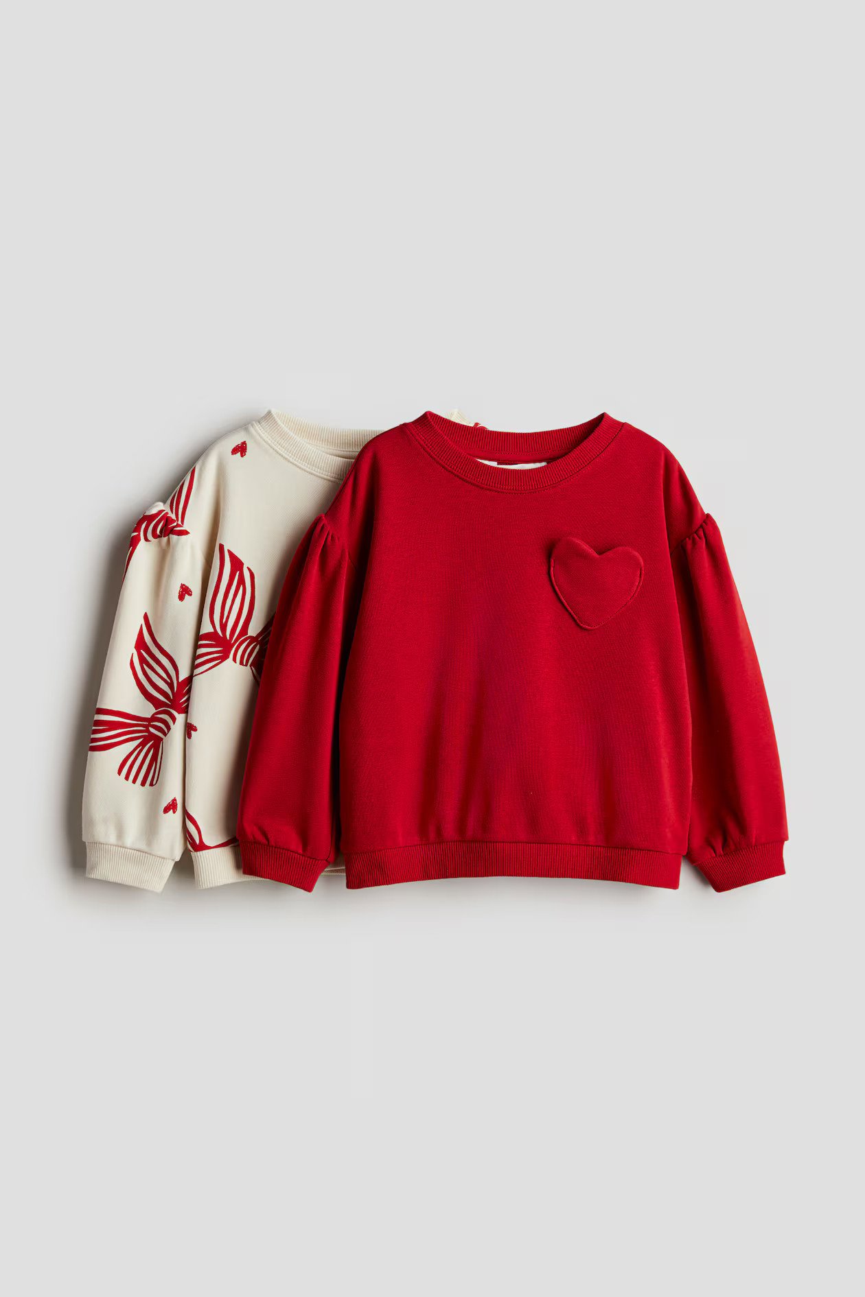 2-pack Puff-Sleeved Sweatshirts | H&M (US + CA)