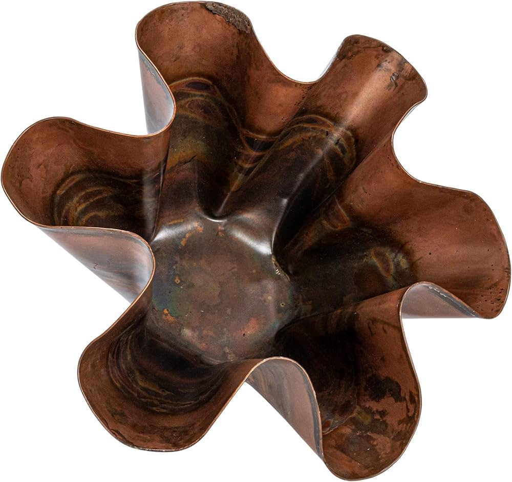 Creative Co-Op Metal Organic Shaped Planter, Oxidized Copper | Amazon (US)