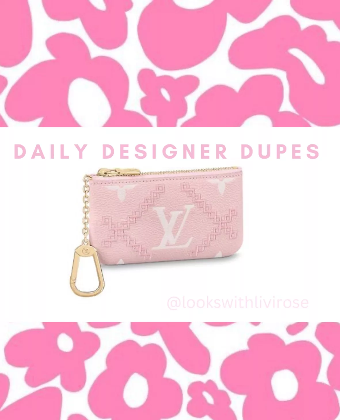 Pink Designer Dupe Pochette Set