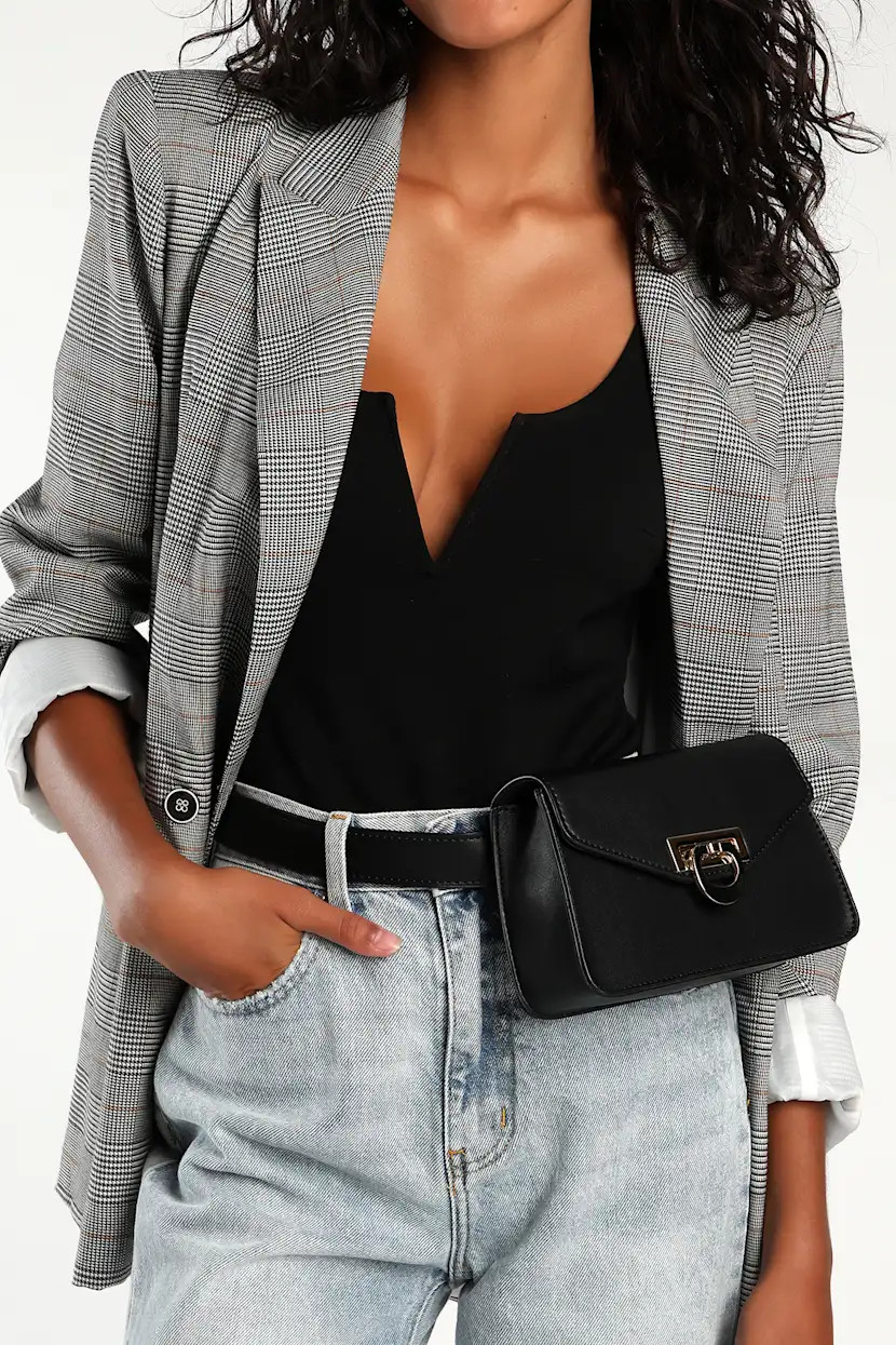 Santa Monica Sweetie Black Belt Bag | Lulus (US)