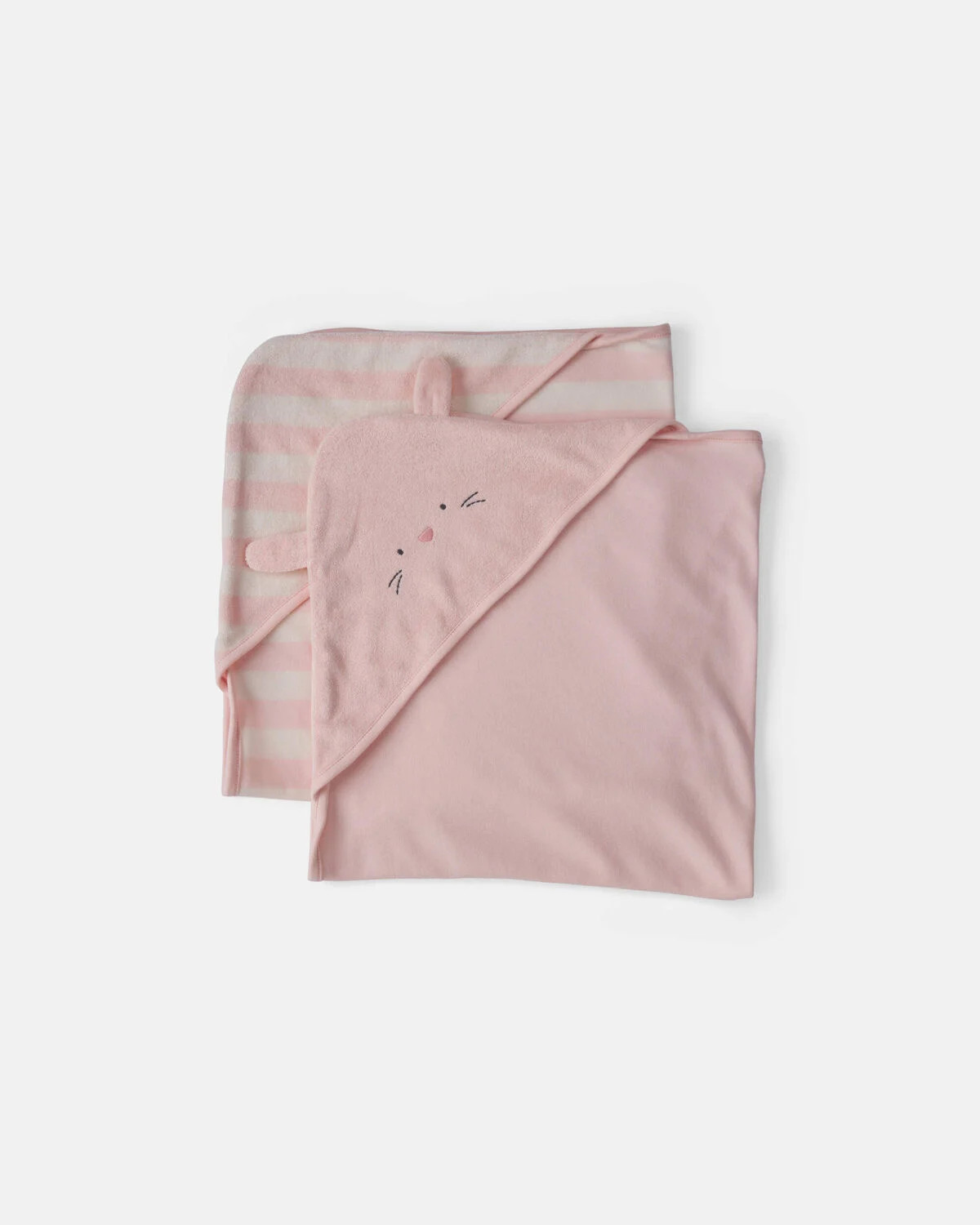 Baby Girl 2-Pack Bunny Terry Towels - Pink | Carter's | Carter's Inc