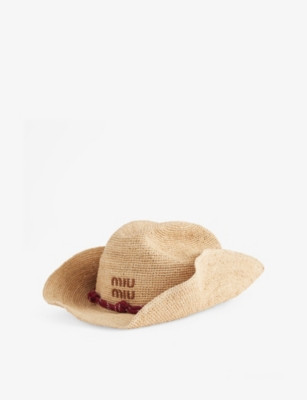 Embroidered Cord-Trim Raffia Cowboy Hat | Selfridges