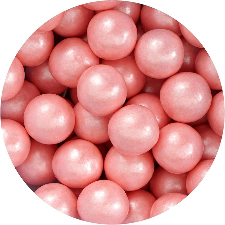 Pink Shimmer Gumballs 1 Inch Gumballs, 2 Pound Bulk Pink Candy (Approx. 110 Pieces), Pink Candy, ... | Amazon (US)