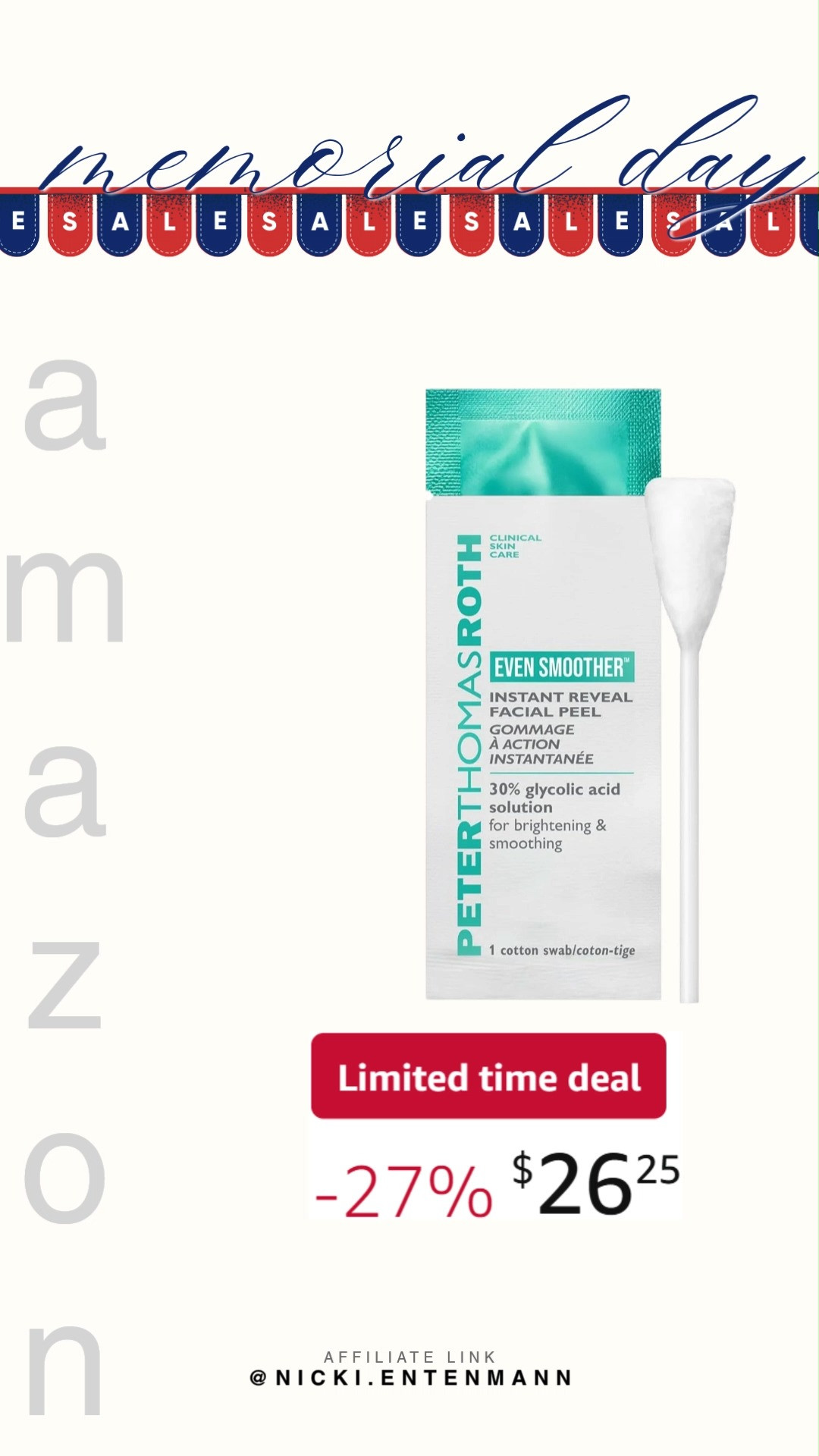 Glow instantly with Peter Thomas Roth Even Smoother™ Instant Reveal Facial Peel. Gentle exfoliation, radiant results, and skin that feels refreshed with every use. 🌟🧖‍♀️✨  

#PeterThomasRoth #facialpeel #skincare #beauty #selfcare #glowingskin #exfoliation #radiantskin #cleanbeauty #skincareroutine 

 #LTKselfcare #LTKSaleAlert #LTKBeauty