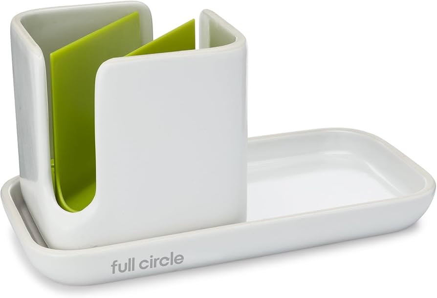 Full Circle Stash, Ceramic Kitchen Sink Caddy, Stylish Modular Sponge Holder & Dish Brush Organiz... | Amazon (US)