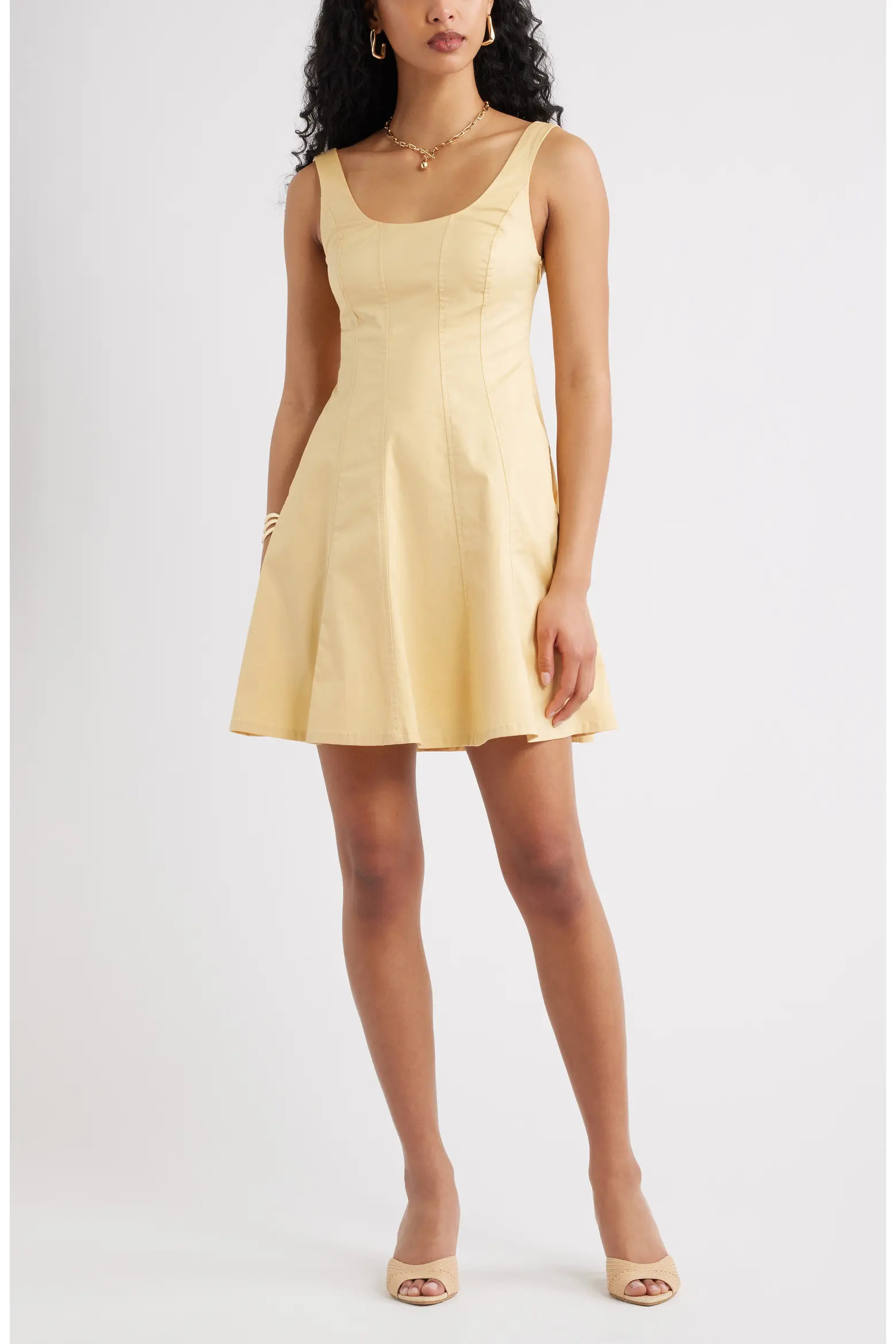 Seam Fit & Flare Poplin Minidress (Women) | Nordstrom | Nordstrom