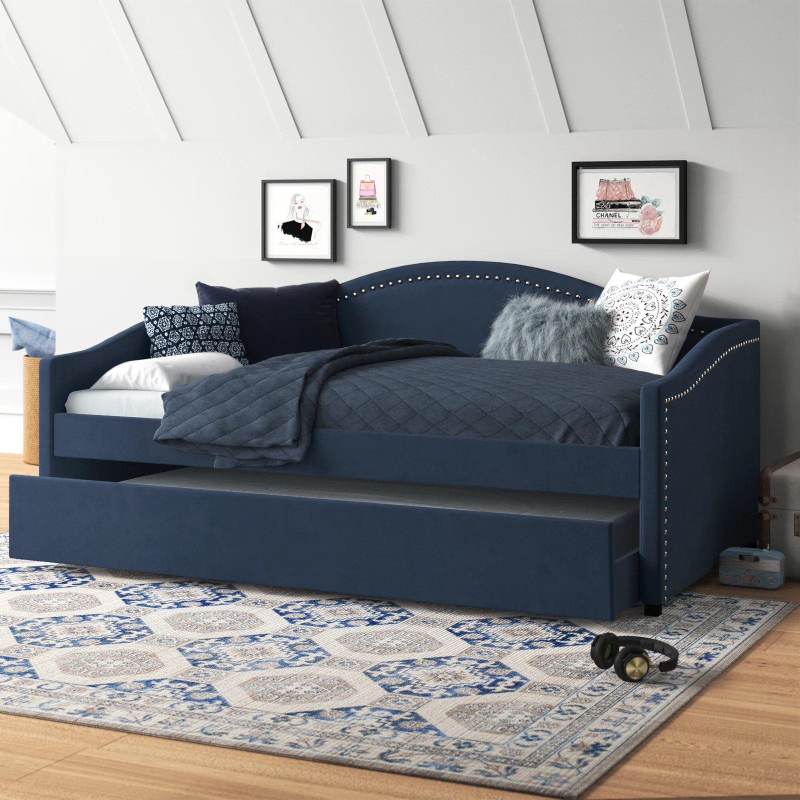 Anslem Upholstered Daybed with Trundle | Wayfair North America