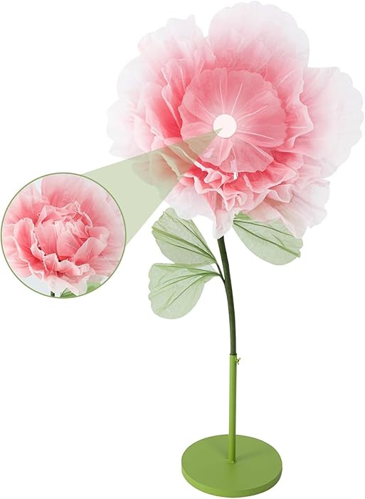 Wedding Giant Electric Artificial Flower: Auto-Open Organza Flower Decorations with Light - Large... | Amazon (US)