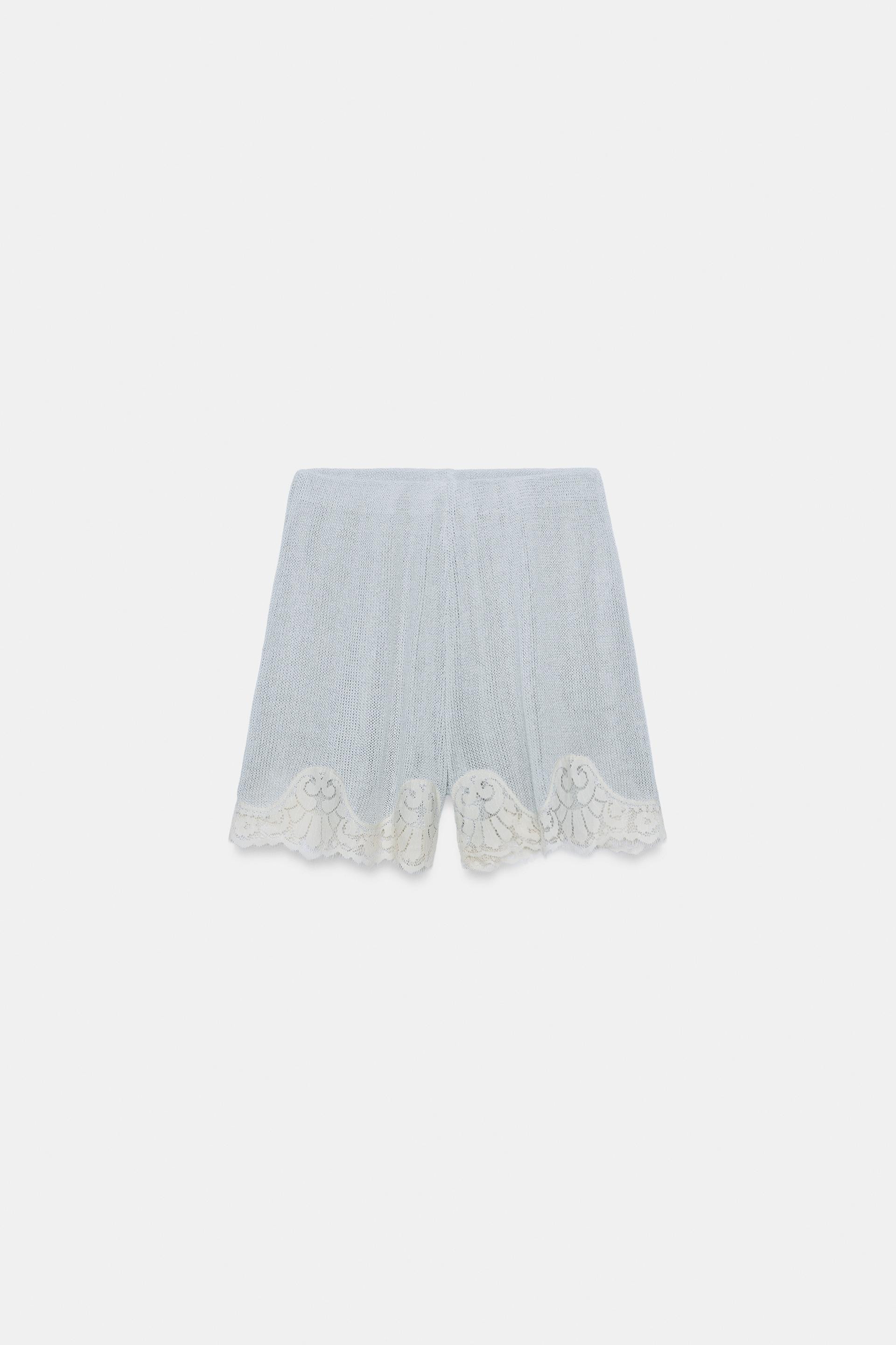 Zara - Embroidered Cropped Top - Women - Silver - Women | Zara US