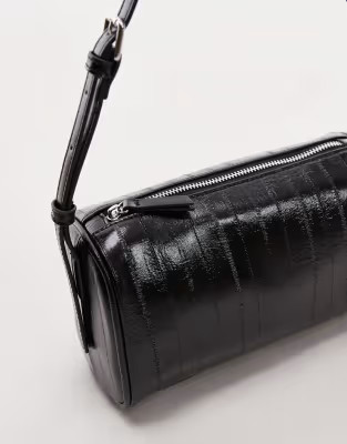 Topshop Sullivan barrel shoulder bag in black | ASOS | ASOS (Global)