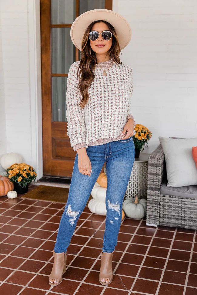 All In For You Tan Chenille Textured Sweater | The Pink Lily Boutique