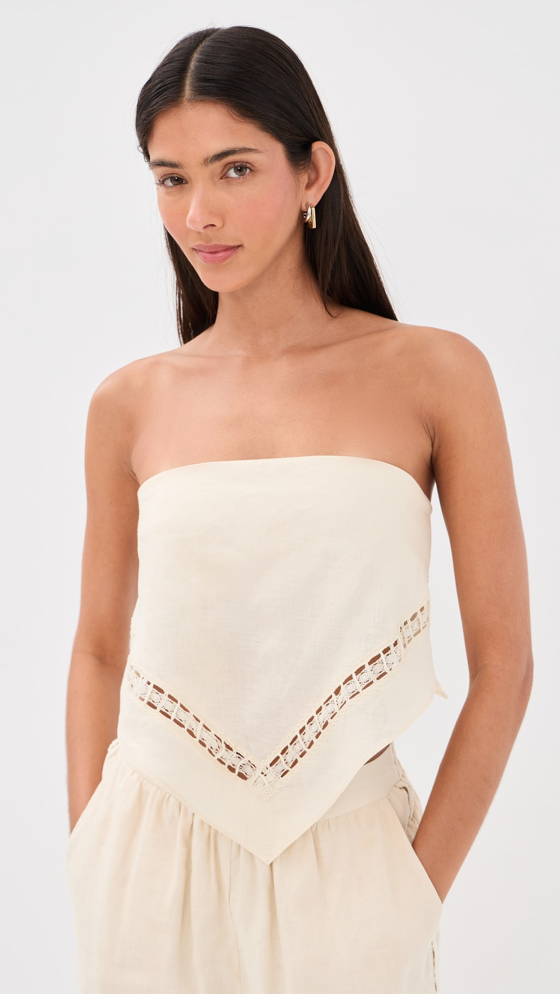 Lahni Linen Lace Top | Shopbop