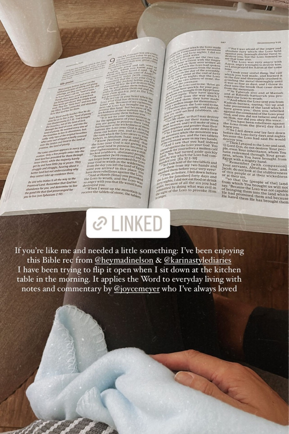 Love this everyday living Bible! It applies the Word to everyday life❤️ commentary and notes by Joyce myer! 

#LTKSeasonal #LTKfamily #LTKsalealert