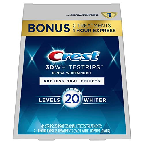 Crest 3D Whitestrips, Professional Effects, Teeth Whitening Strip Kit, 44 Strips (22 Count Pack) | Amazon (US)