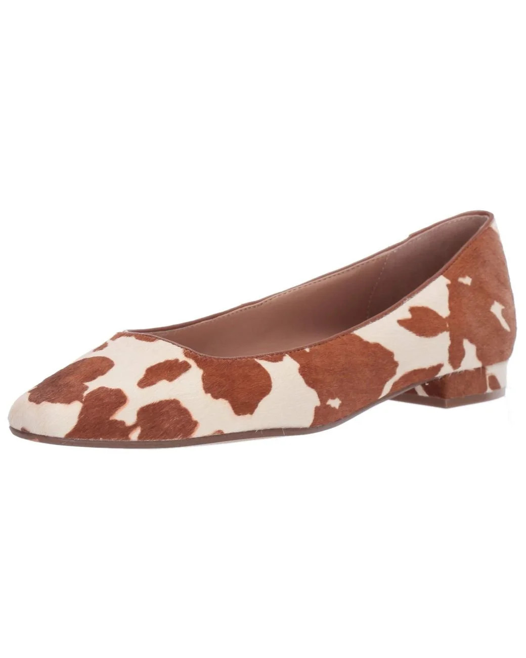 Steve Madden Women's Brown White Bantry-c Slip on Round toe Ballet Flat (8.5, COW PRINT) - Walmar... | Walmart (US)