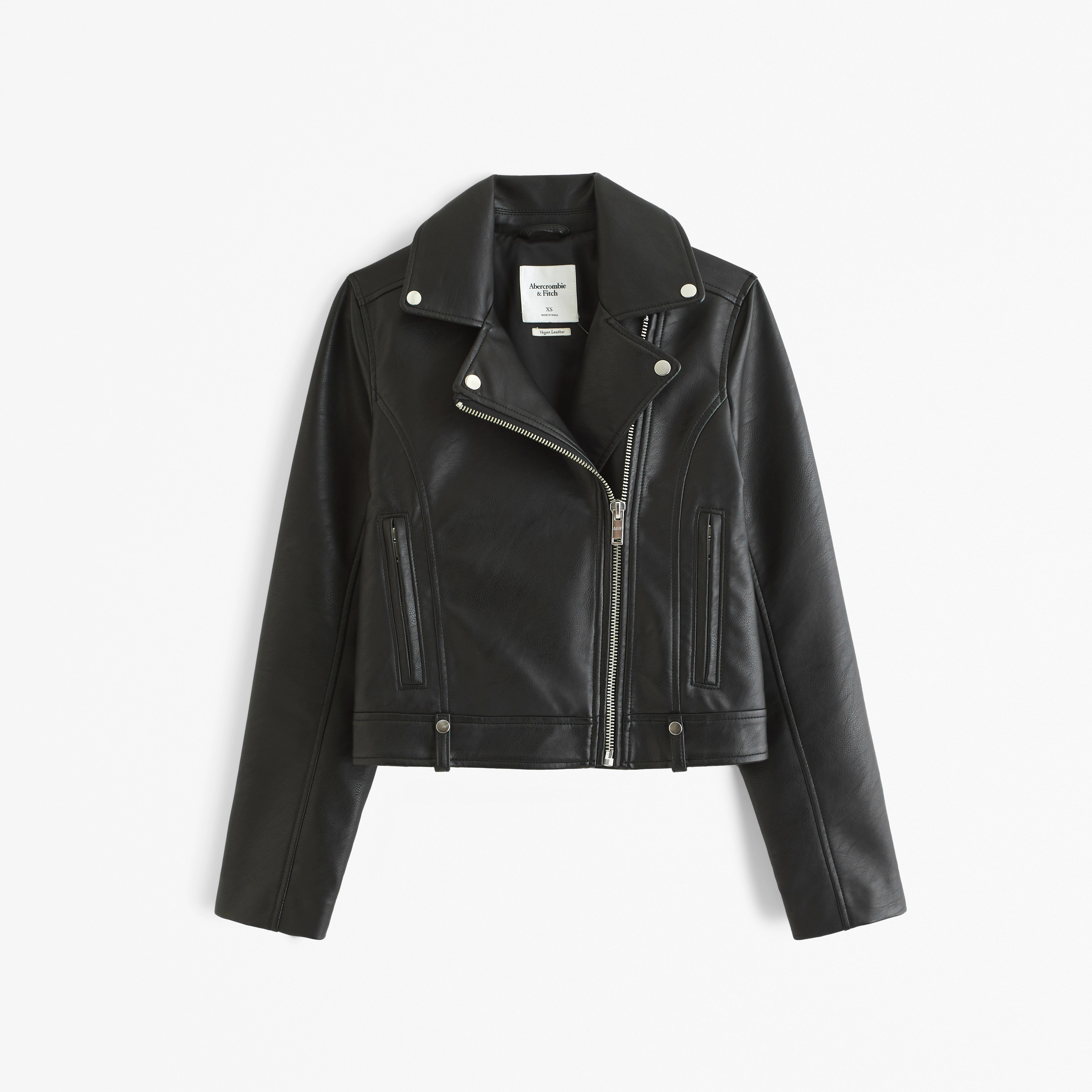 Vegan Leather Moto Jacket | Abercrombie & Fitch (US)