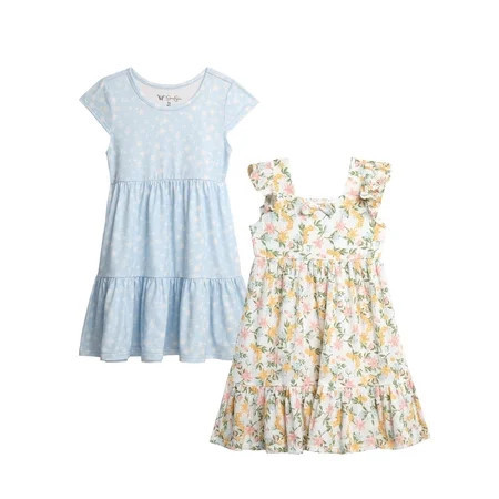 Jessica Simpson Girls Two Pack Knit All-over Print Dress Set Sizes 4-16 | Walmart (US)