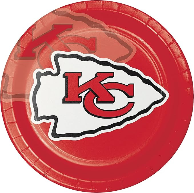Trendware Kansas City Chiefs Paper Plates, 24 ct | Amazon (US)
