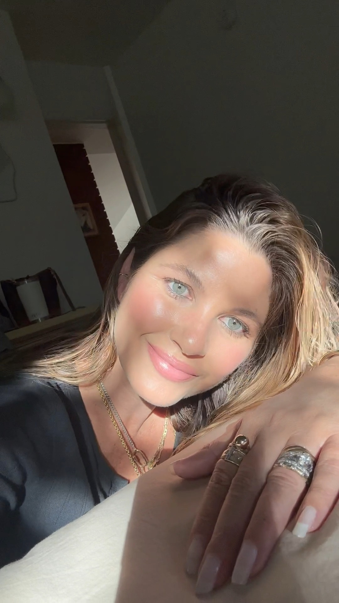 A quick and glowing post-shower (hence the wet hair…conditioned with Mane Agent. Use BP10 for 10% off site wide) makeup look. Loving this hyper-fresh cfoundation that only takes 3 drops for medium coverage that lasts (shade 150) and I added bronzer, blush (sublime flush), highlighter (parla…an effortless favorite…on high points of face and also the eyes), lip liner (hot and spicy), lipstick (503), brow gel (taupe) and mascara. ⚡️🤍 Nails: nail concealer in clear (iridescent milky perfection) 💅🏻 🥛  

#LTKbeauty #LTKunder50 #LTKFind