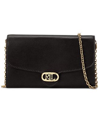 Lauren Ralph Lauren Leather Medium Adair Wallet Crossbody - Macy's | Macy's