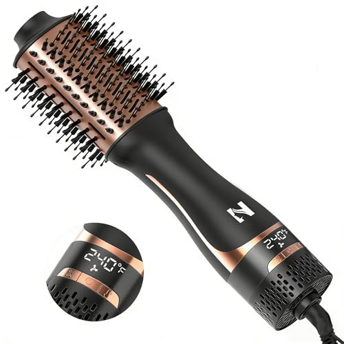 Nicebay Hair Dryer Brush, Blow Dryer Brush for Women Fast Styling, One Step Blowout Brush with Display Screen-Less Frizz, More Shine, Oval Ceramic Barrel, Negative Ion | Amazon (US)