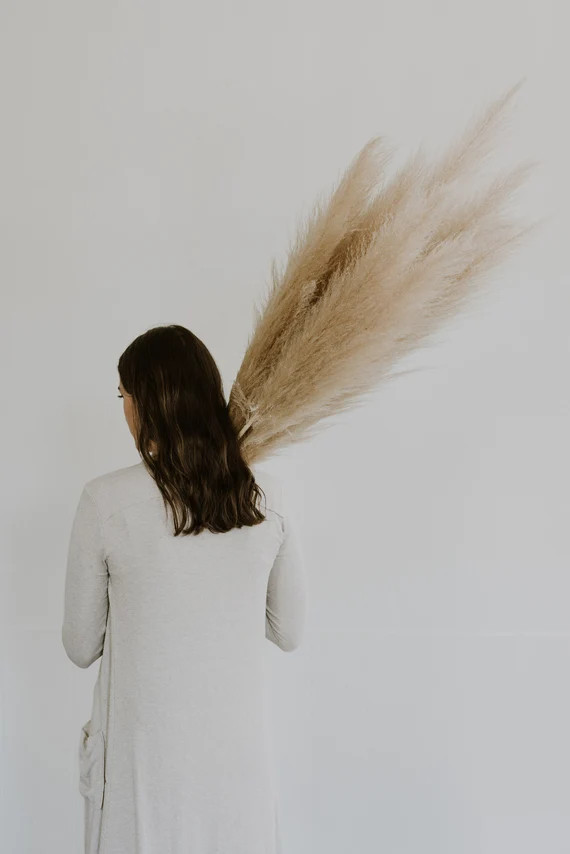 Pampas Grass | Dried + Preserved | Domestically Grown | Bohemian Wedding Decor | Tall Vase Flower... | Etsy (US)
