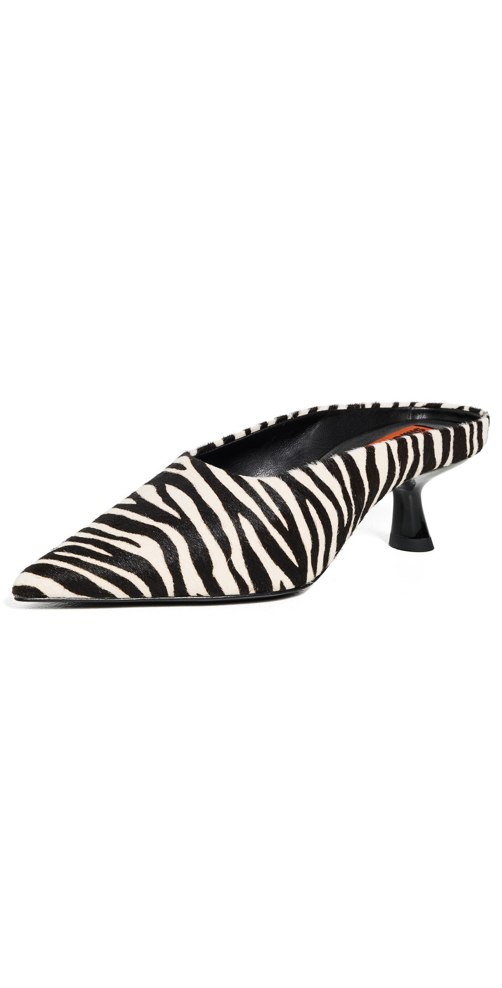 SIMONMILLER Haircalf Pointed Gala Mules Zebra 35 | Shopbop