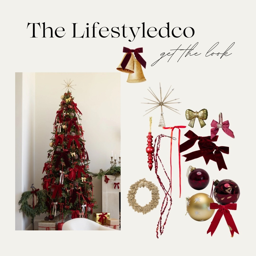 Get the Look: The LifestyledCo Christmas Tree 🎀
Deep reds, gold accents, and luxe textures — this timeless tree style is all about layering velvet ribbons, statement ornaments, and elegant neutrals.
Shop the look below to recreate this cozy, elevated holiday aesthetic in your own home 🎄

#HolidayDecor #ChristmasTreeInspo #TheLifestyledCoStyle #NeutralHolidayHome #LTKHome #LTKHoliday #ChristmasAesthetic


#LTKHoliday #LTKHome #LTKSeasonal