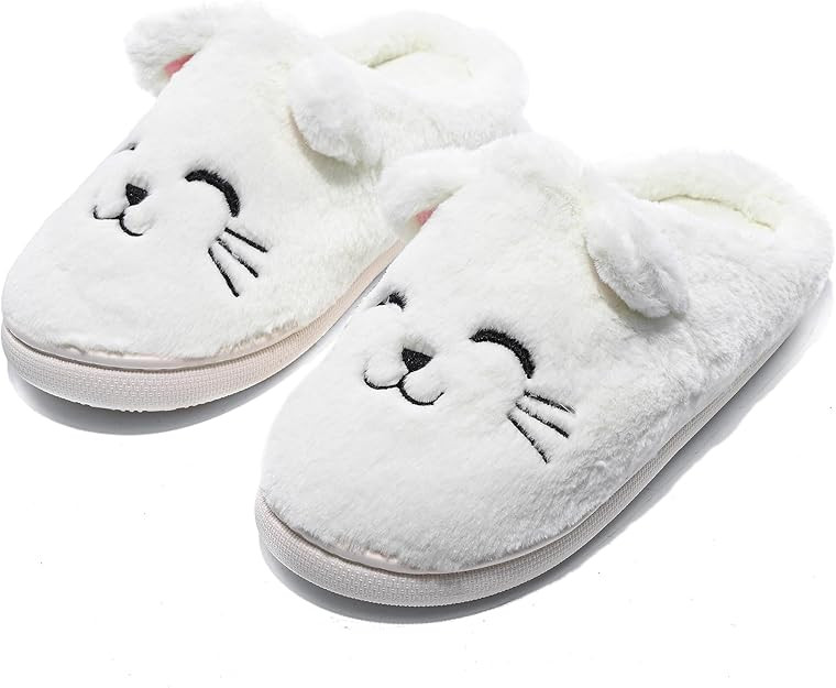 Flexwin Slippers for Women, Animal Slippers Furry Cozy, Cute House Shoes with Memory Foam | Amazon (US)