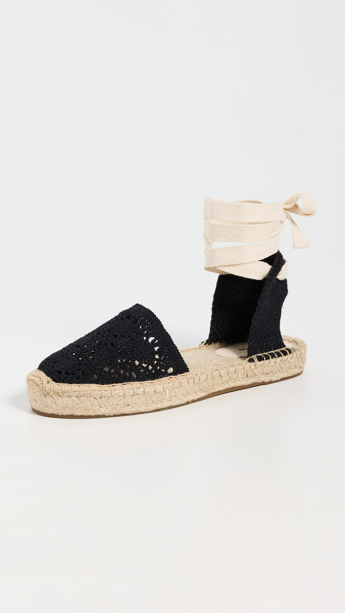 Soludos The Lauren Lace Up Crochet Espadrilles | Shopbop | Shopbop