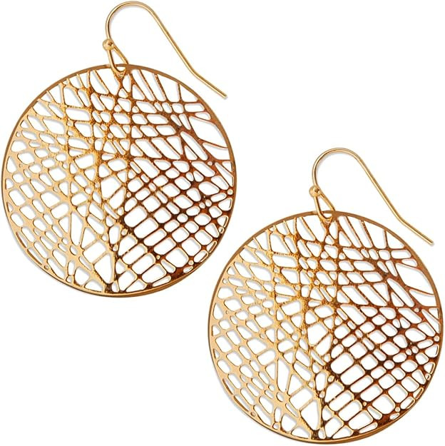 Boho Dangle Earrings for Women - Gold, Rose, or Silver Tone Lightweight Geometric Filigree Dangly... | Amazon (US)