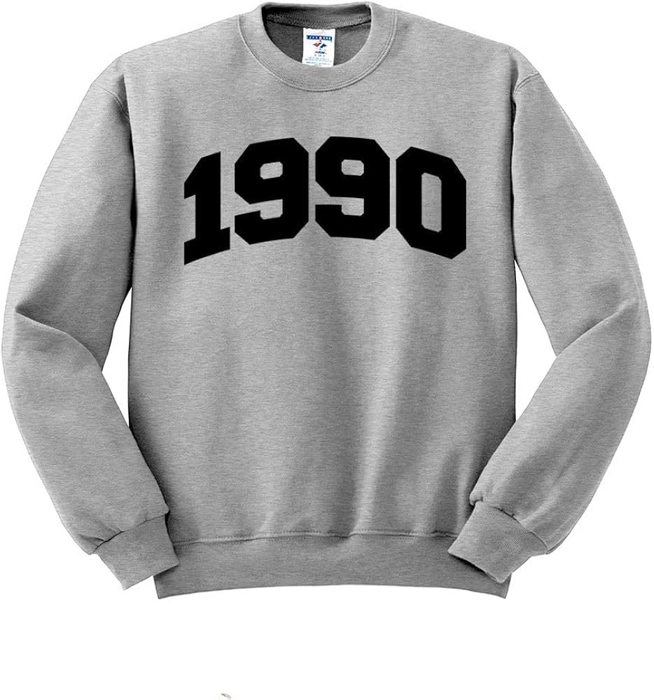 TeesAndTankYou 1990 College Style Sweatshirt Unisex | Amazon (US)