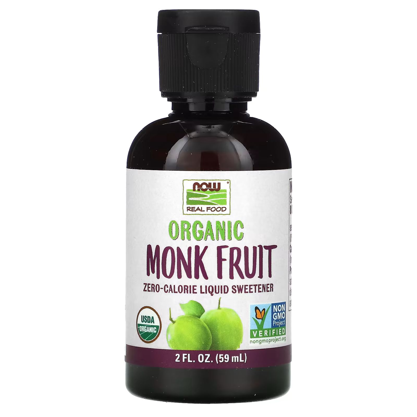 Real Food, Organic Monk Fruit, Liquid Sweetener, 2 fl oz (59 ml) | iHerb