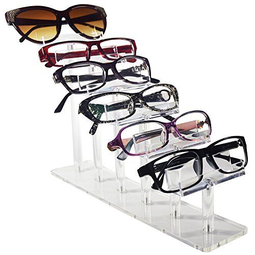 Mooca 6 Tier Acrylic Eyeglasses Frame Stand, Sunglasses Rack, Sunglasses Stand Acrylic Sunglasses Di | Amazon (US)