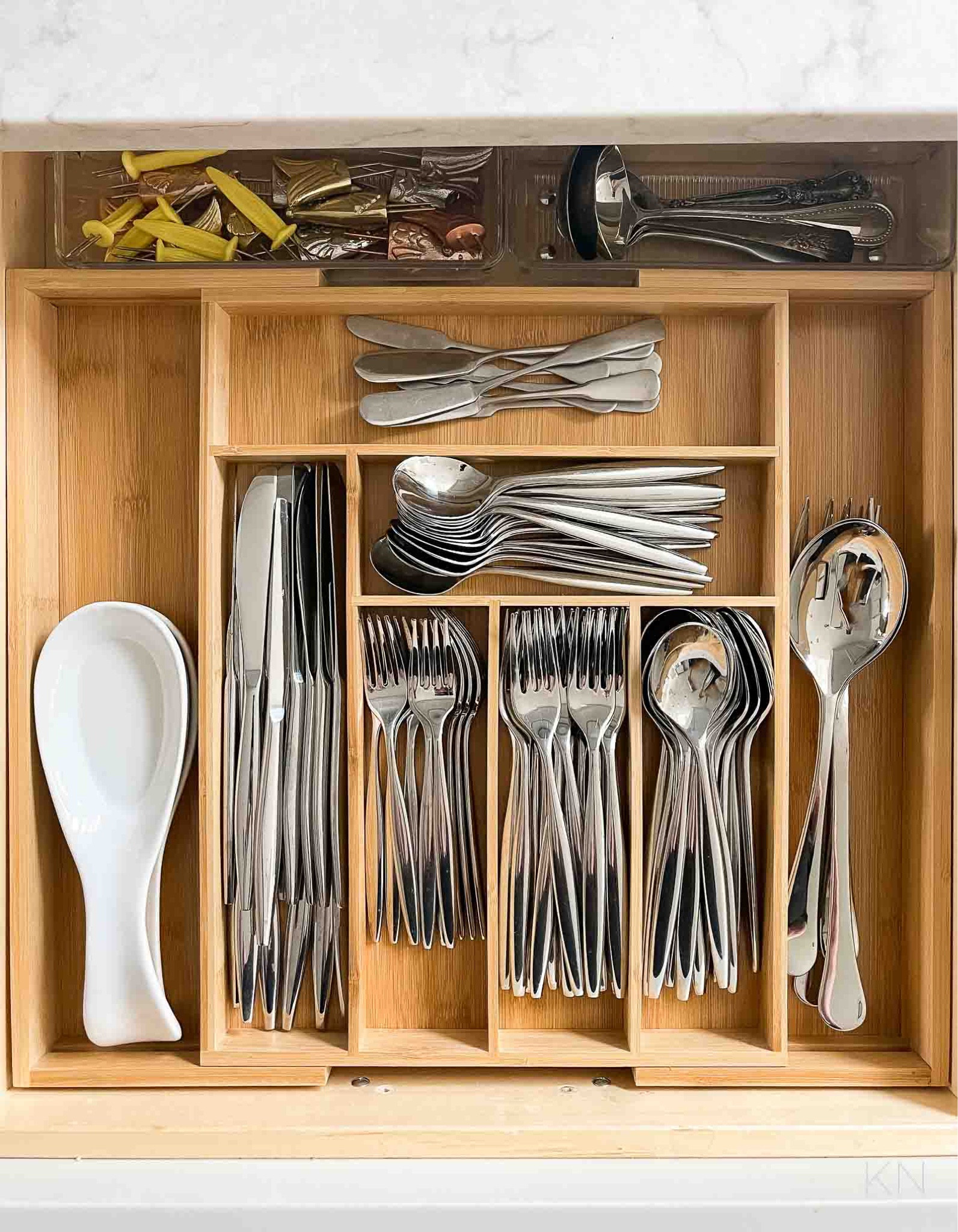 My kitchen drawer expandable organizer is currently 42% off and has an extra 10% off coupon. It’s used for my silverware here but also works for kitchen utensils. home organization kitchen organization drawer organization silverware storage 

#LTKHome #LTKFindsUnder50 #LTKSaleAlert