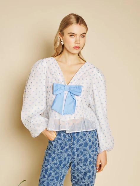 Stipple Spot Bow Top | Sister Jane (UK)