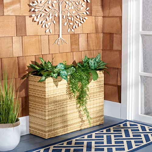 SAFAVIEH Outdoor Collection Rita Natural Woven Rectangular Flower Rack | Amazon (US)